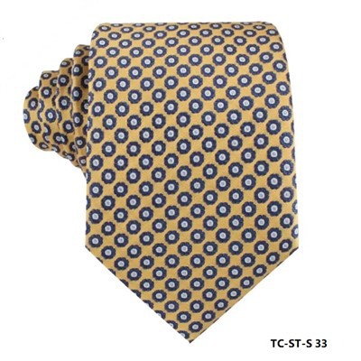 Corbata de seda amarilla
